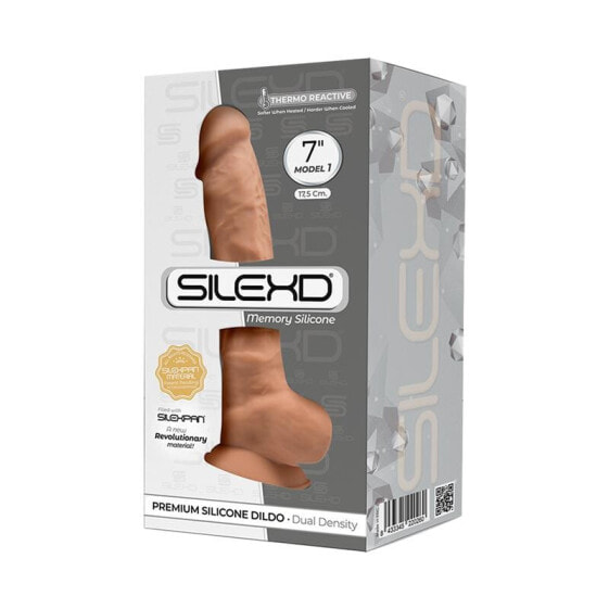 Фаллоимитатор SILEXD модель Dual Density Memory Silicone - Silexpan, карамельный 17,7 см x 3,8 см