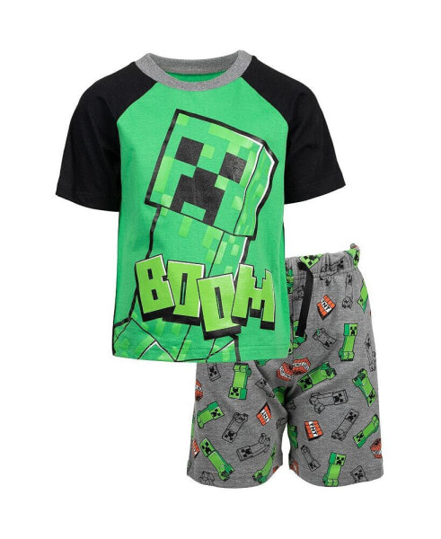 Creeper T-Shirt and French Terry Shorts Outfit Set Little Kid to Big Kid