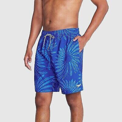 Speedo Men's 5.5" Floral Print Swim Shorts - Blue L