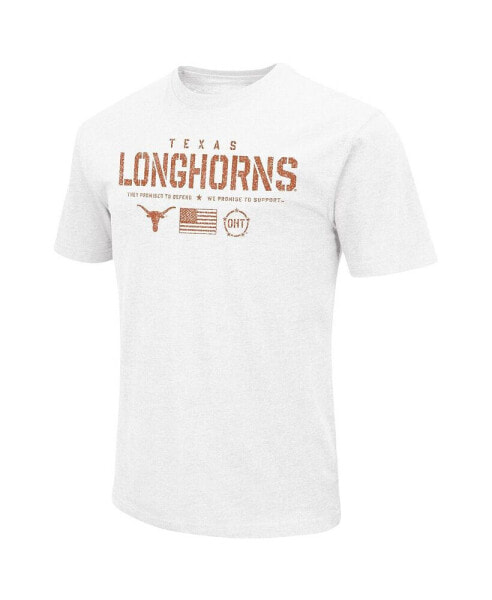 Men's White Texas Longhorns OHT Military-Inspired Appreciation Flag 2.0 T-shirt