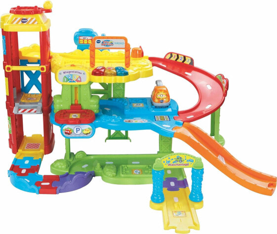 Vtech TUT TUT Baby Speedster - Parking Garage, Colourful, 66.6 x 75.3 x 45.1 cm & TUT Tut Baby Speedster - Fire Engine - Toy Car with Music, Light Up Button, Exciting Phrases and Sounds