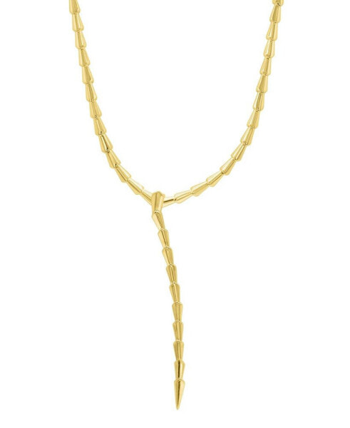 Gold Adjustable Serpent Lariat Y-Necklace