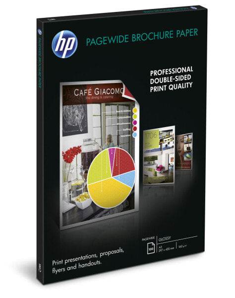 HP PageWide Glossy Brochure - Universal - A3 (297x420 mm) - Gloss - 100 sheets - 160 g/m² - White