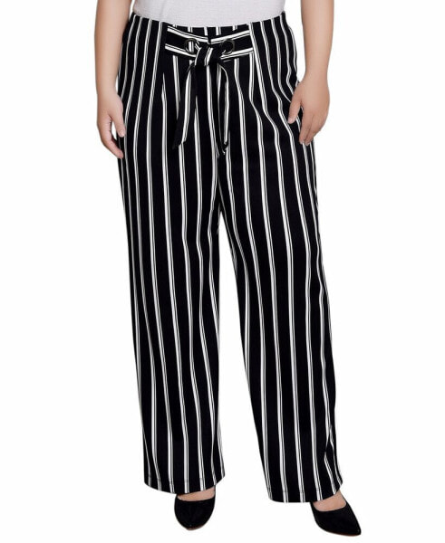 Plus Size Wide Leg Grommet Pants