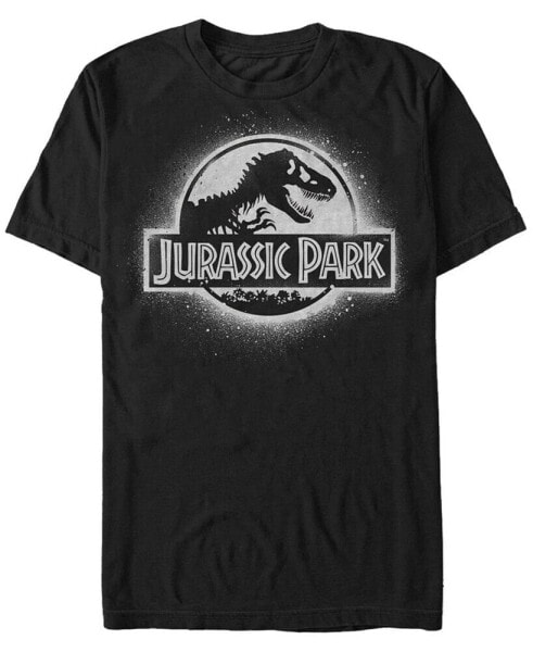 Jurassic Park Men's Spray Paint Logo Short Sleeve T-Shirt