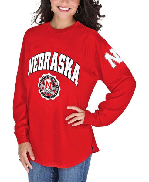 Women's Scarlet Nebraska Huskers Edith Long Sleeve T-shirt