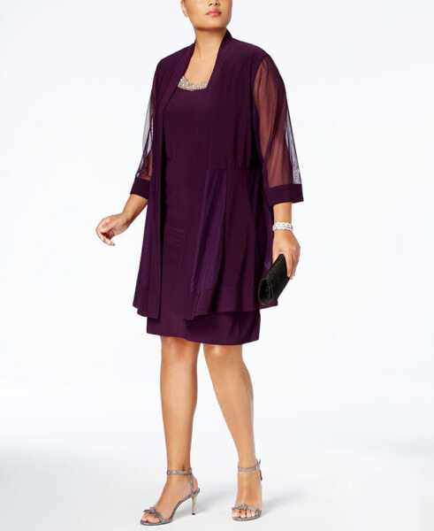 Plus Size Shift Dress and Jacket