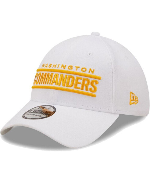 Men's White Washington Commanders Wordmark Iced II 39THIRTY Flex Hat