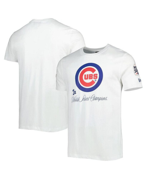 Men's White Chicago Cubs Historical Championship T-shirt