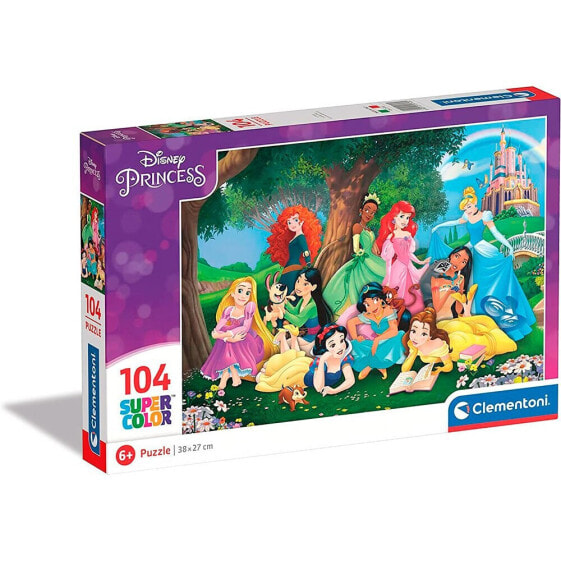 CLEMENTONI Puzzle 104 Pieces Disney Super Color Princesses