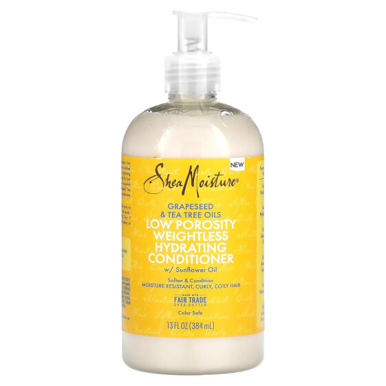 SheaMoisture, Невесомый увлажняющий кондиционер с низкой пористостью, масло виноградных косточек и чайного дерева, 384 мл (13 жидк. Унций)