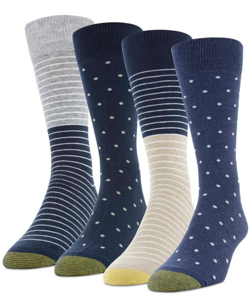 Носки мужские Gold Toe 4-Pack в полоску и с точками