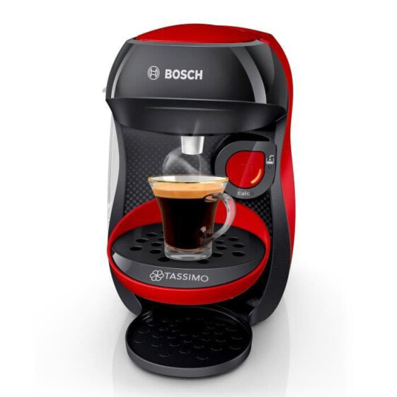 BOSCH - TASSIMO - T10 HAPPY - Rote und anthrazitfarbene Kaffeemaschine mit mehreren Getrnken