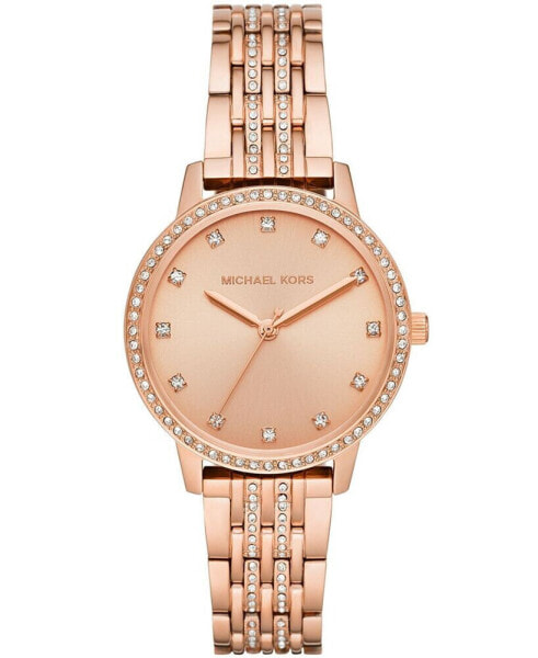 Women's Melissa Rose Gold-Tone Stainless Steel Bracelet Watch 35mm