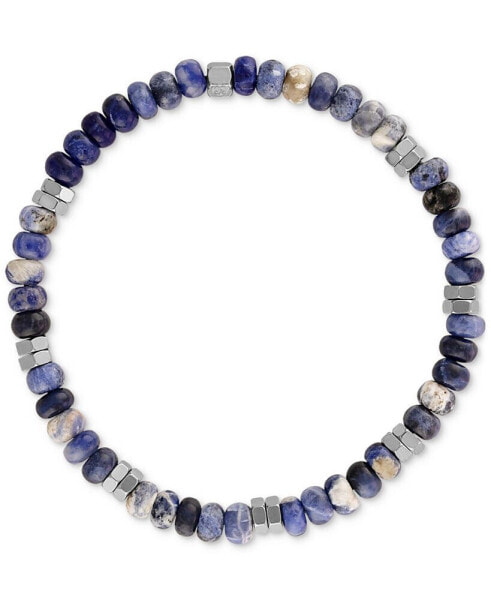 Sodalite Bead Stretch Bracelet in Sterling Silver, Created for Macy's
