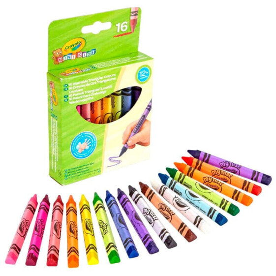 Crayola Washable Triangular Crayons Смываемые треугольные восковые мелки