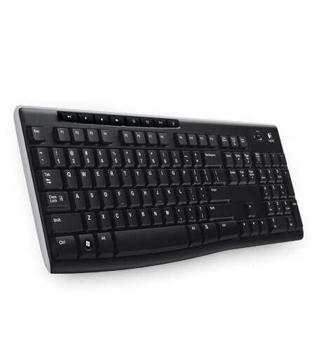 Logitech Wireless Keyboard K270 - Full-size (100%) - Wireless - RF Wireless - QWERTZ - Black