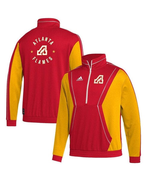 Men's Red Atlanta Flames Team Classics Half-Zip Jacket
