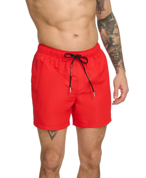 Men's Logo Tape Drawstring 5" Swim Trunks