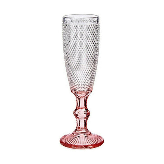 Бокал для шампанского розовый прозрачный стекло Vivalto 6 штук (180 мл)