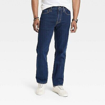 Men's Straight Fit Jeans - Goodfellow & Co Dark Blue 40x32