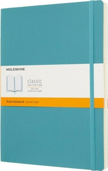 Moleskine Notes MOLESKINE XL (19x25 cm) w linie, miękka oprawa, reef blue, 192 strony, niebieski