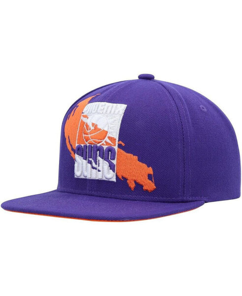 Men's Purple Phoenix Suns Paint By Numbers Snapback Hat