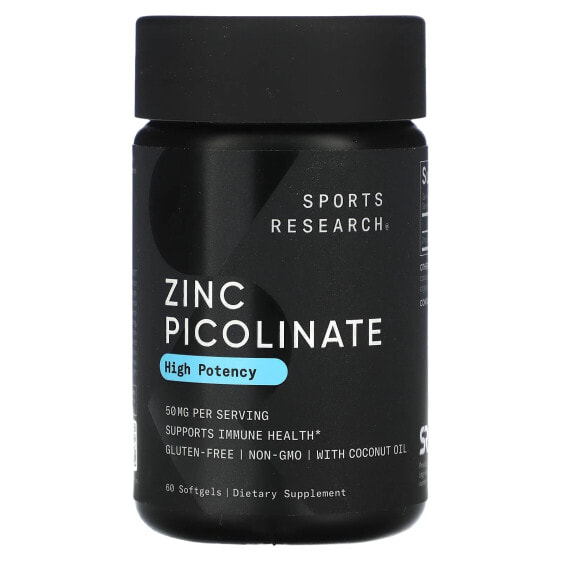 Zinc Picolinate, High Potency , 50 mg, 60 Softgels