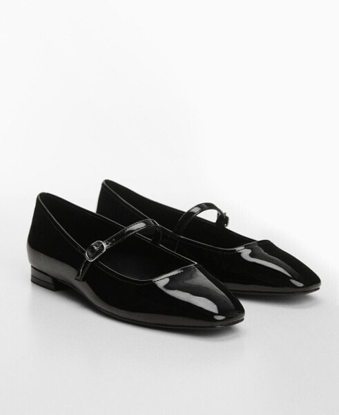 Women's Patent Leather Effect Ballerina