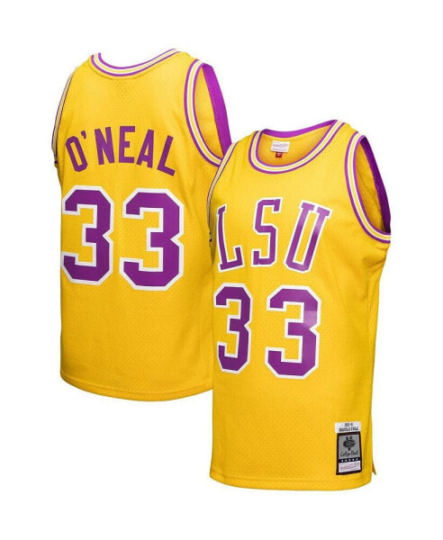 Men's Shaquille O'Neal Gold LSU Tigers Player Swingman Jersey