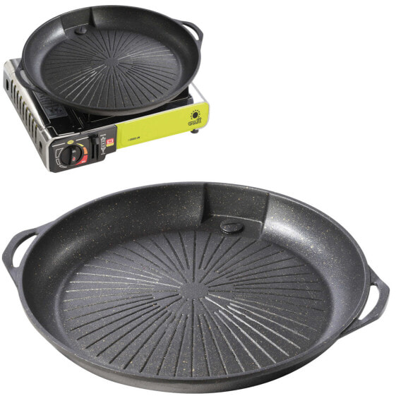 Гриль-сковорода для туристической газовой плитки и гриля Meva Ruszt grill patelnia grillowa 385 мм