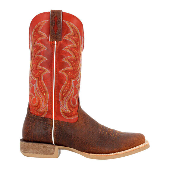 Durango Rebel Pro Embroidery Square Toe Mens Brown, Red Casual Boots DDB0476