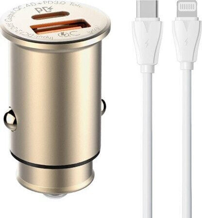 Ładowarka LDNIO Ładowarka samochodowa LDNIO C506Q USB, USB-C + Kabel USB-C - Lightning