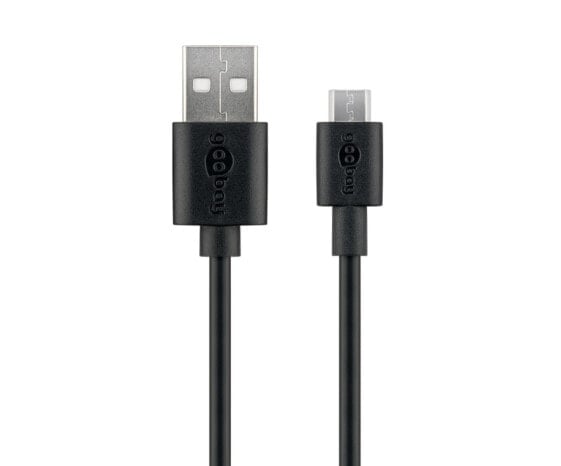 Кабель USB A - Micro-USB B Wentronic 38659 - 0.5 м - USB 3.2 Gen 1 (3.1 Gen 1) - 0.48 Mbit/s - черный