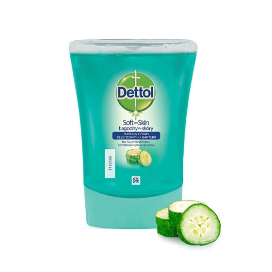Dettol Soft on Skin Freshness Cucumber Soap Огуречное мыло для бесконтактного дозаторе Сменный блок 250 мл