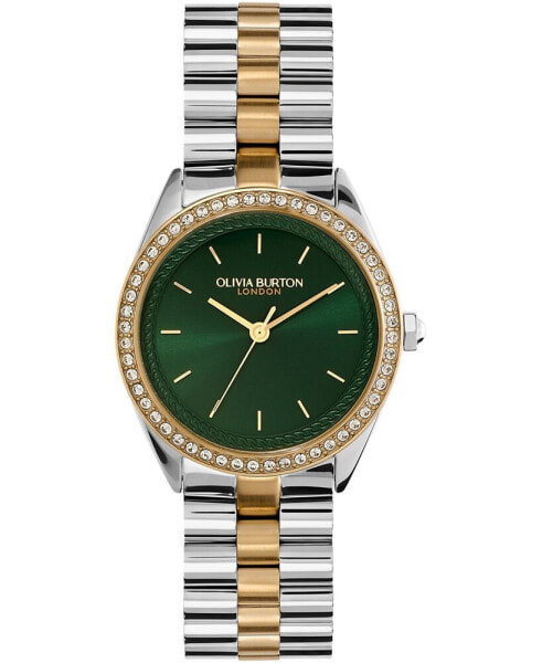 Women's Bejeweled Two-Tone Stainless Steel Watch 34mm