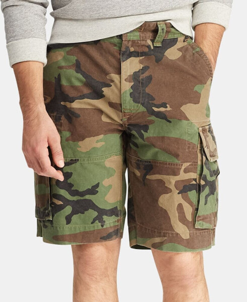 Men's Big & Tall Relaxed Fit 10" Camouflage Cotton Cargo Shorts