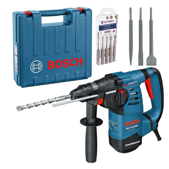 Bosch Bohrhammer GBH 3-28 DRE + Hammerbohrer-Set 5tlg. + Meisselset 3tlg.