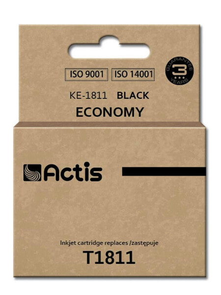 Actis KE-1811 ink (replacement for Epson T1811; Standard; 18 ml; black) - Standard Yield - Pigment-based ink - 18.2 ml - 1 pc(s) - Single pack
