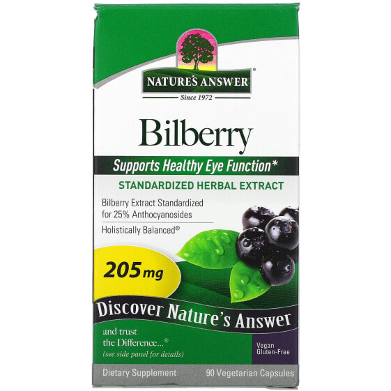 Bilberry, 205 mg, 90 Vegetarian Capsules