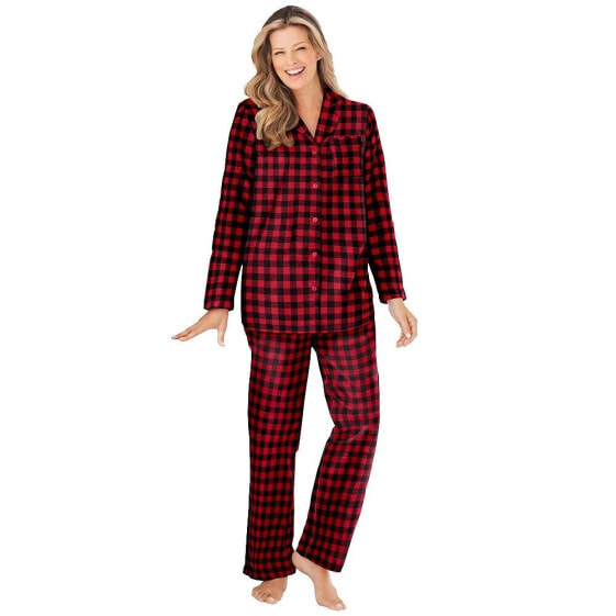 Plus Size Classic Flannel Pajama Set