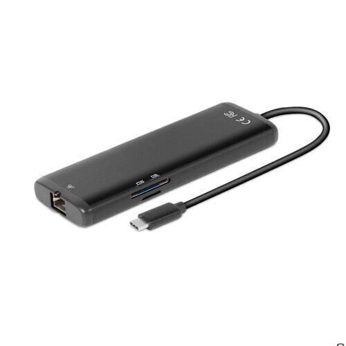 Club 3D USB Gen 1 Type-C 8-in-1 MST Dual 4K60Hz Display Travel Dock - USB 3.2 Gen 1 (3.1 Gen 1) Type-C - 100 W - 10,100,1000 Mbit/s - Black - MicroSD (TransFlash) - SD - 60 Hz
