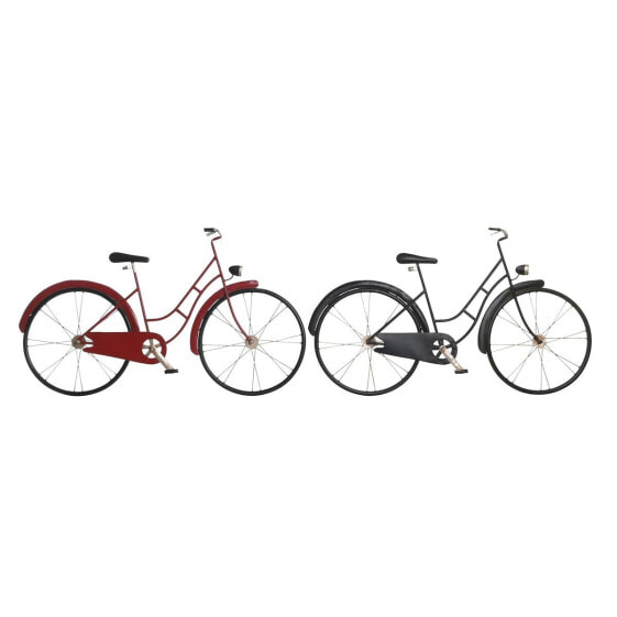 Декоративная фигура DKD Home Decor 79,5 x 4 x 47 cm Красный Чёрный Велосипед Vintage (2 штук)