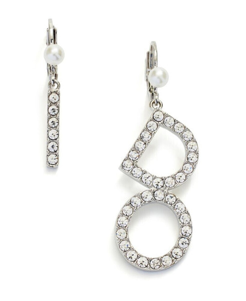 Faux Stone Pave I DO Mismatch Drop Earrings