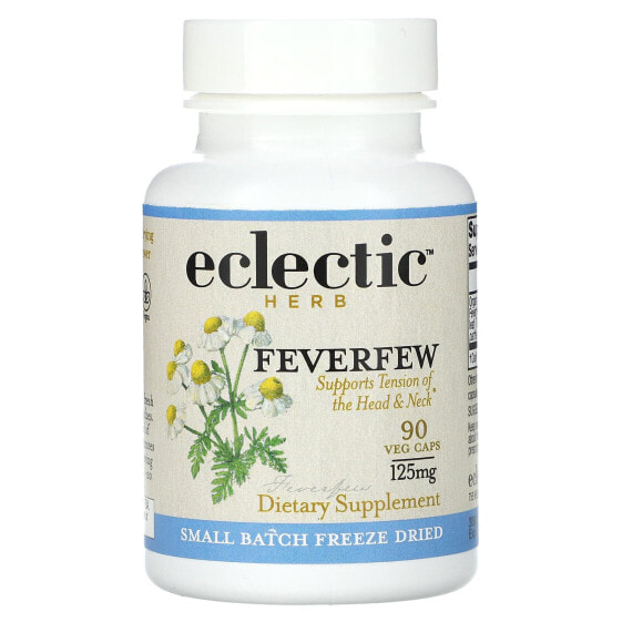 Травяной экстракт Feverfew, 125 мг, 90 капсул Eclectic Institute