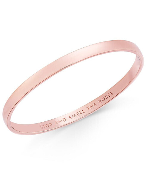 Rose Gold-Tone Engraved Idiom Bracelet