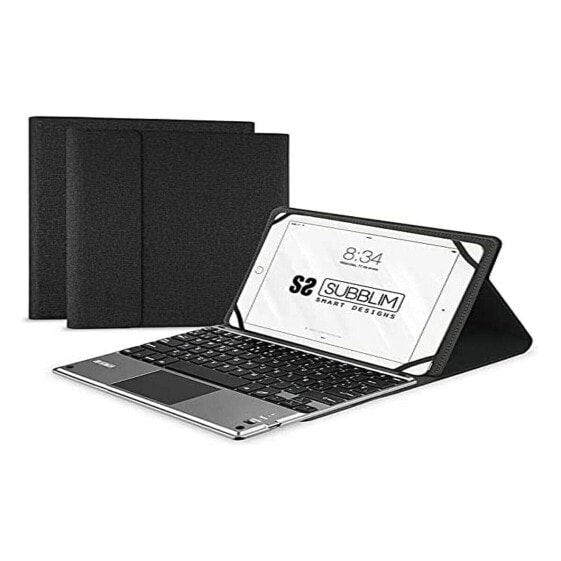Чехол для планшета с клавиатурой Subblim SUB-KT2-BTP001 Испанская Qwerty Чёрный