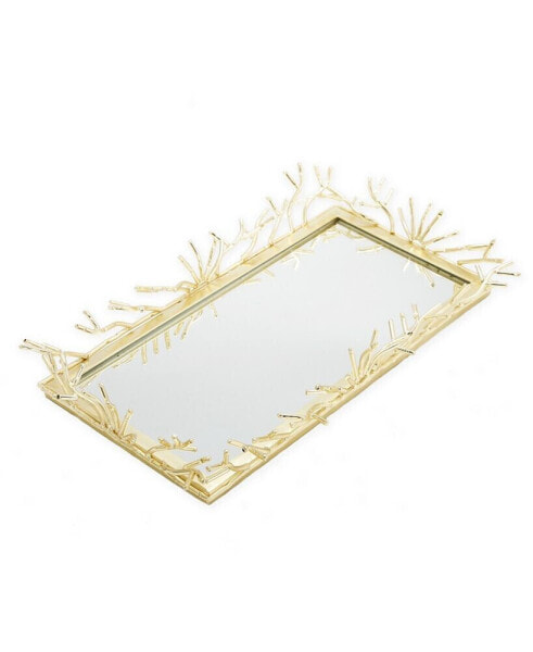 Rectangular Decorative Mirror Tray Design Border 16" x 9"