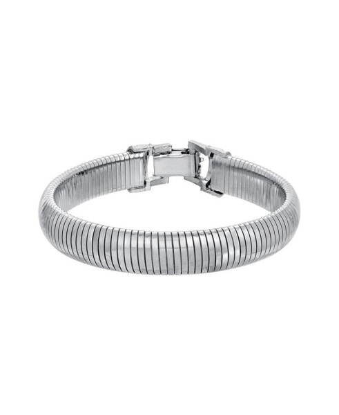 Silver Tone Copra Stretch Clasp Bracelet