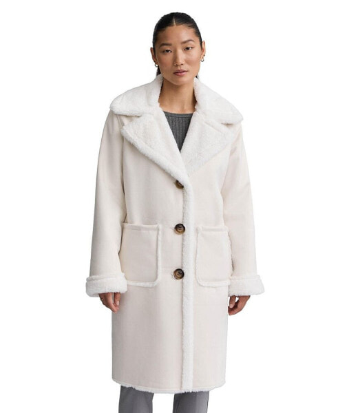 Women's Mid Length Shearling Coat